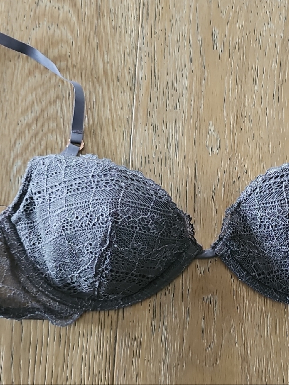 Calvin Klein Gray Lace T-Shirt Bra